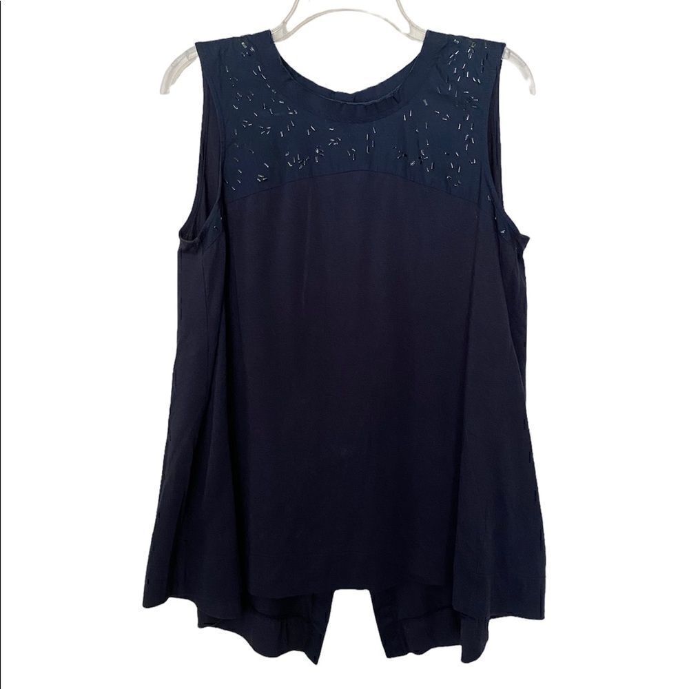 Simply Vera Vera Wang Navy Blue Sleeveless Tunic